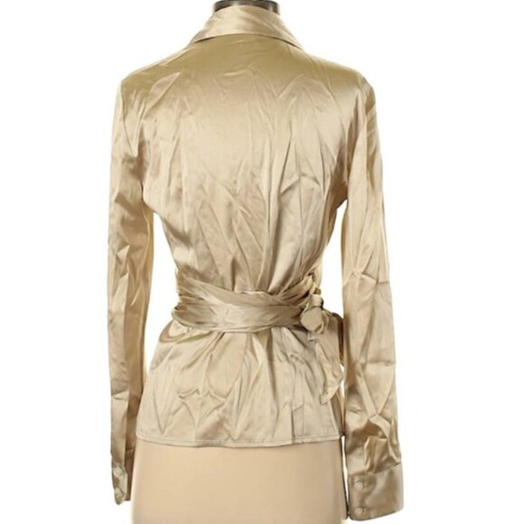 Ann Taylor Silk Blouse in Champagne - Picture 2 of 3